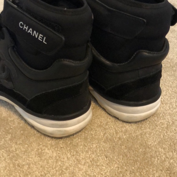 Chanel Interlocking CC High Top Sneakers - Picture 3 of 4